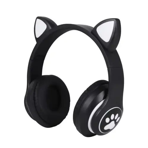 STN-28 Foldable Cat Ear LED Wireless Headphones – Bluetooth 5.0 • RGB LED Lights • Stereo Sound • Mic & Multifunction