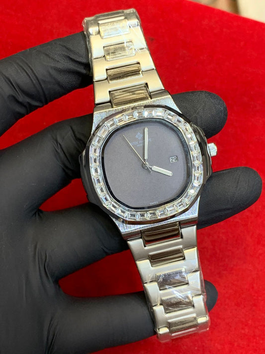 Patek Philippe Genève Men’s Watch – Luxury Stainless Steel Designer Watch