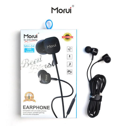 Morui MH04 Handfree Noise-Canceling Gaming Headset with Heavy Bass Stereo Sound Earbuds