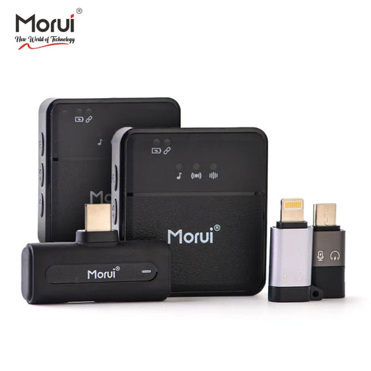 Morui GM-X8 4-in-1 Wireless Microphone with Noise Cancellation – Premium Audio for Content Creators and Speakers