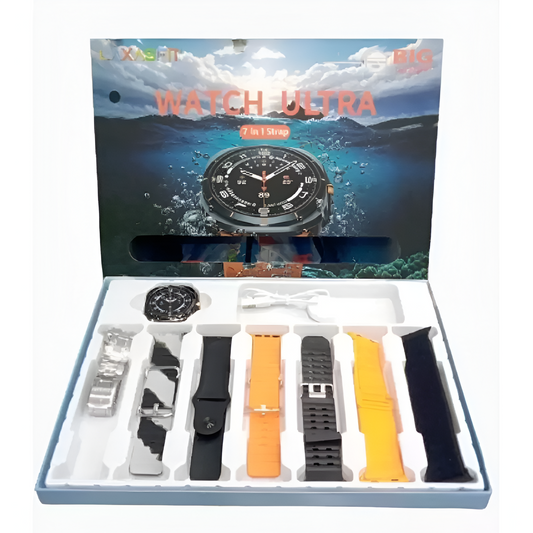 LAXASFIT Ultra Watch 7 in 1 – Bluetooth Calling, 2.01″ Infinite Display & Health Tracking