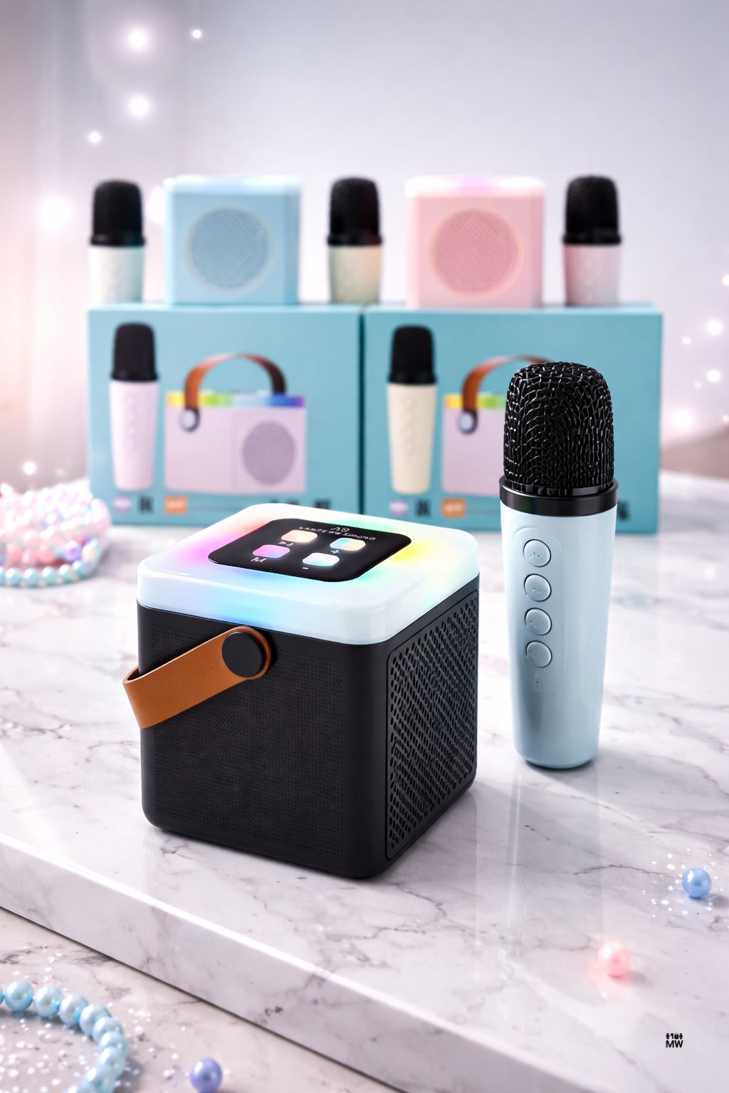 A9 RGB Mini Karaoke Speaker Lamp – Portable Bluetooth Speaker with Mic & Lights