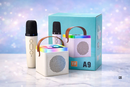 A9 RGB Mini Karaoke Speaker Lamp – Portable Bluetooth Speaker with Mic & Lights