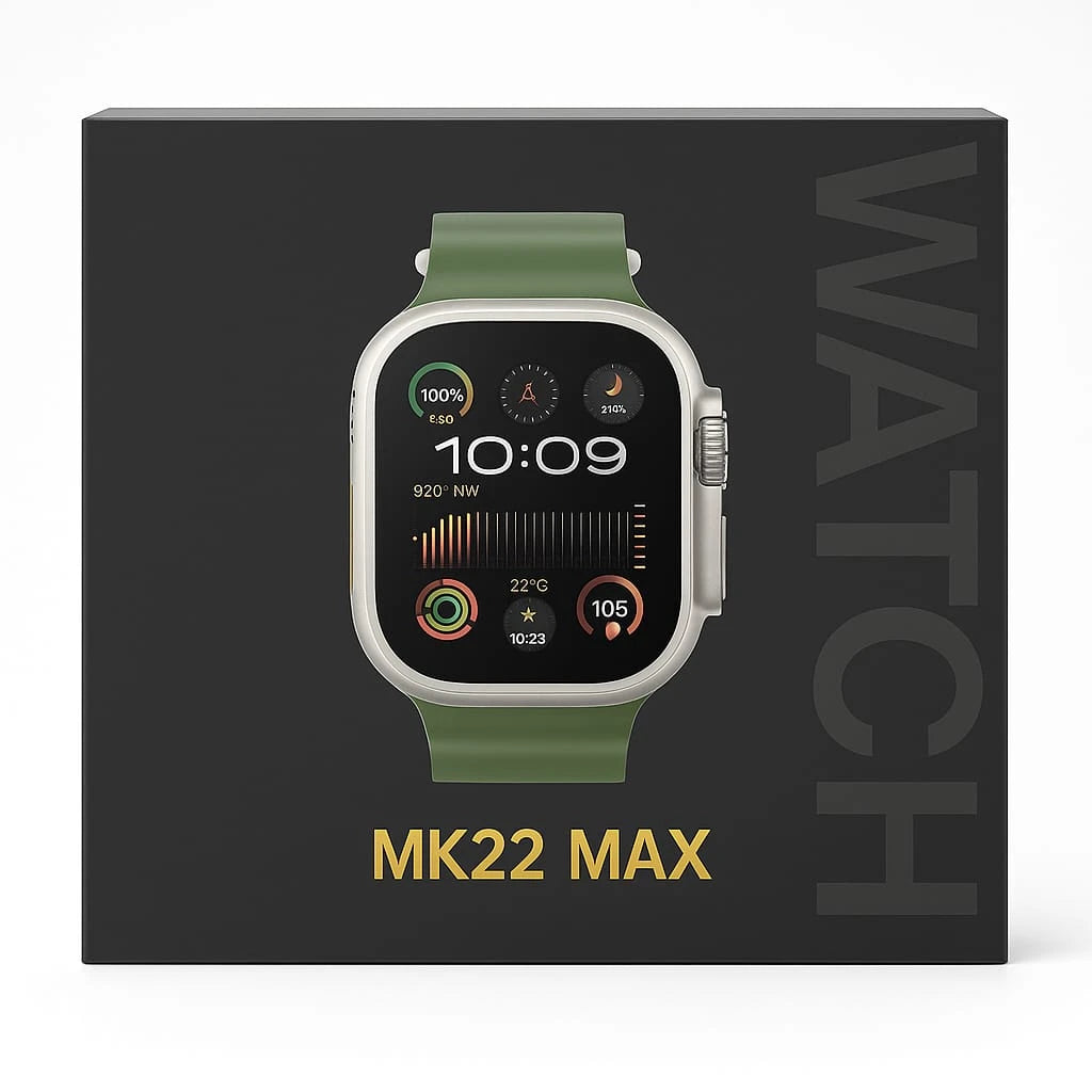 New MK22 Max 10 Straps Smart Watch – Bluetooth Calling, HD Touch Display & Fitness Tracker