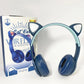 P47M Cat Ear Wireless Headphones – LED Bluetooth Headphones with Mic & Deep Bass