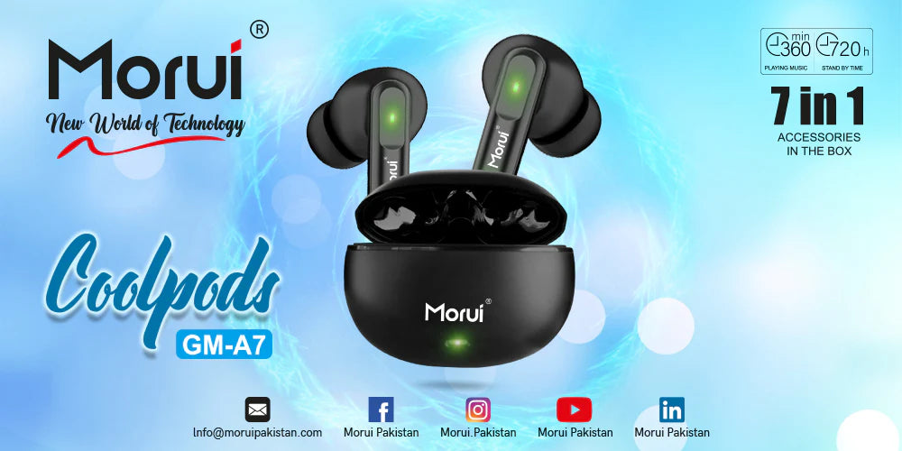 Morui GM-A7 Coolpods Wireless Earbuds With ANC & ENC Dual Mic 5.3 Version