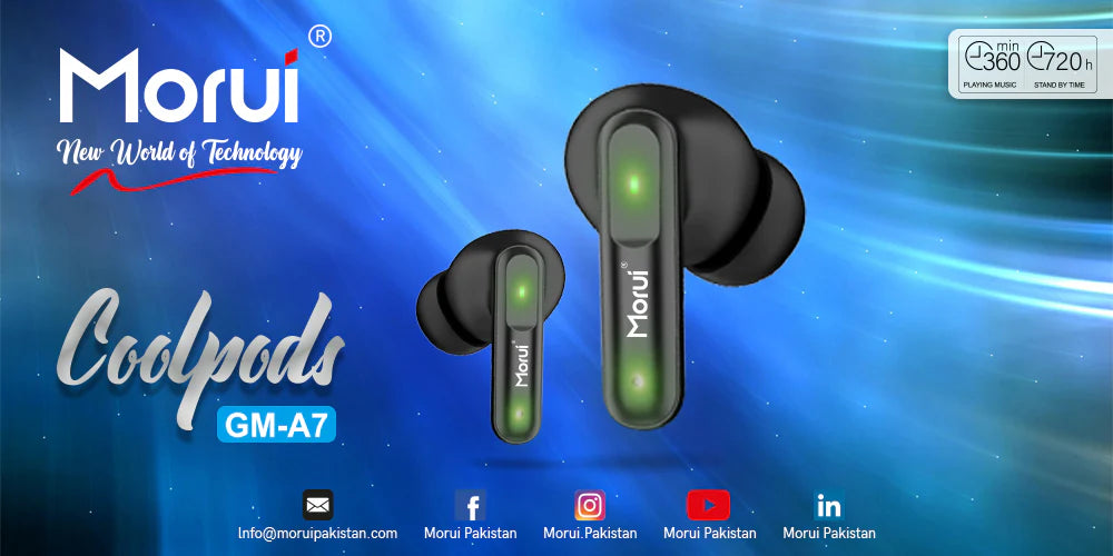 Morui GM-A7 Coolpods Wireless Earbuds With ANC & ENC Dual Mic 5.3 Version