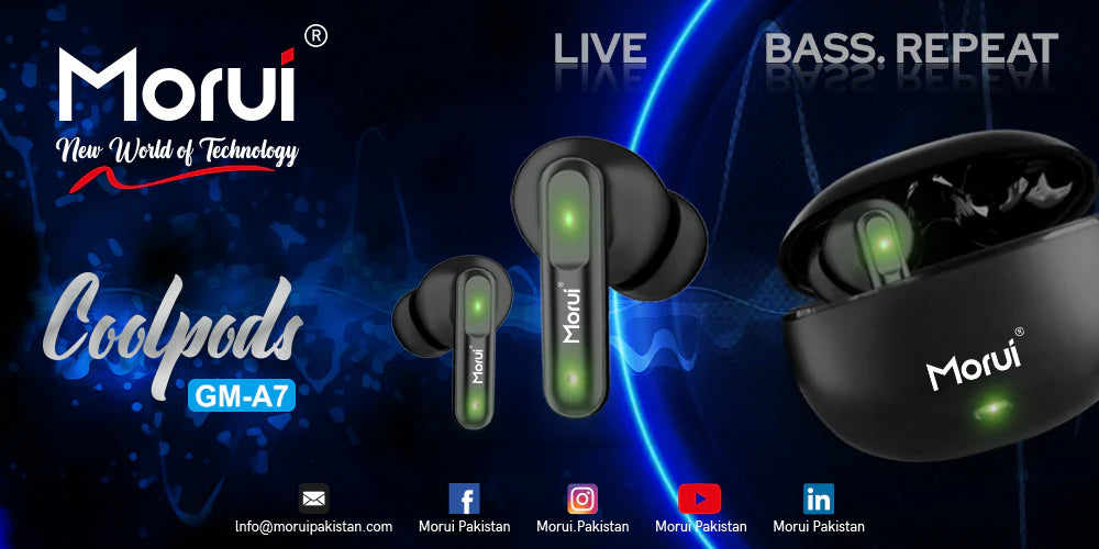 Morui GM-A7 Coolpods Wireless Earbuds With ANC & ENC Dual Mic 5.3 Version