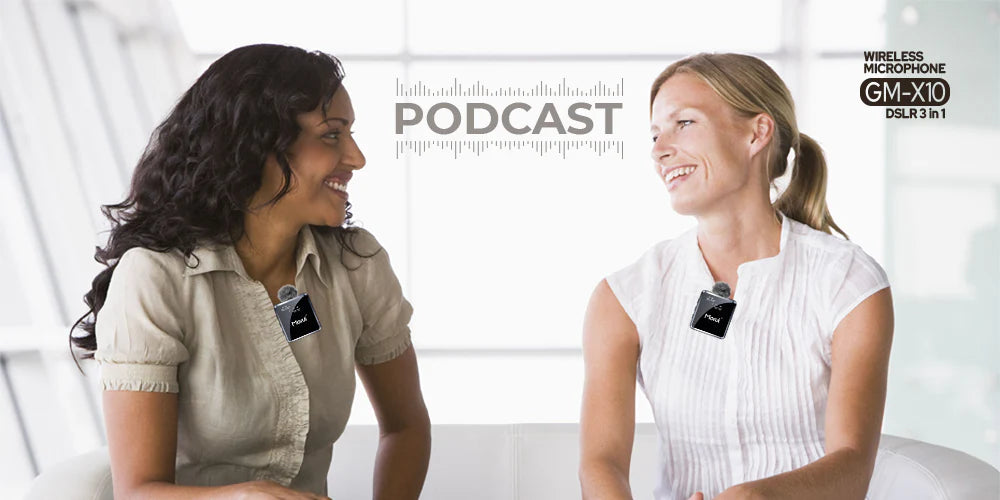 Morui GM-X10 Wireless Microphone – 3-in-1 Mic with Active Noise Cancellation, 1-Year Warranty, Compatible with YouTube Vlogging, Live Streaming, DSLR, Smartphones & Audio Devices