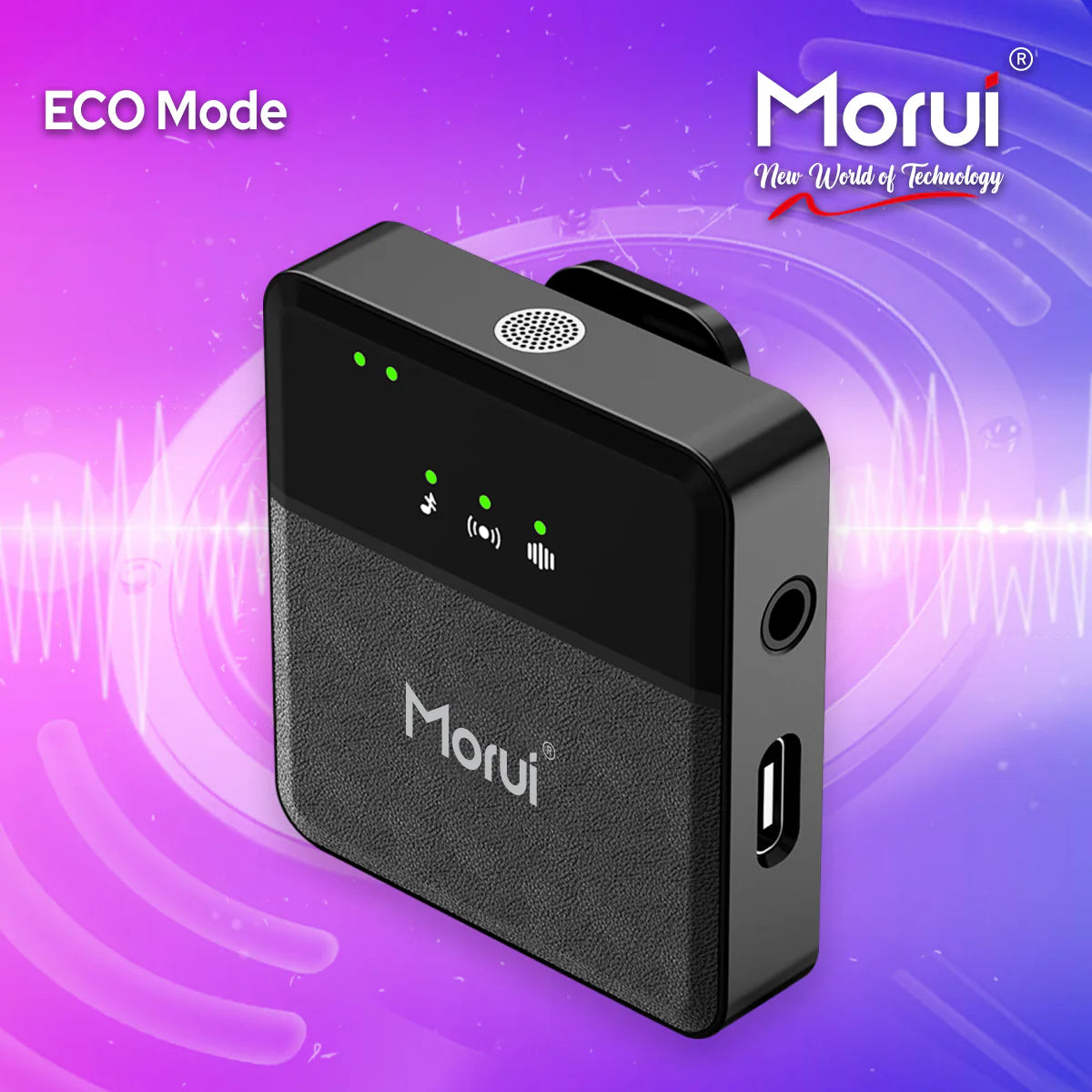 Morui GM-X8 4-in-1 Wireless Microphone with Noise Cancellation – Premium Audio for Content Creators and Speakers