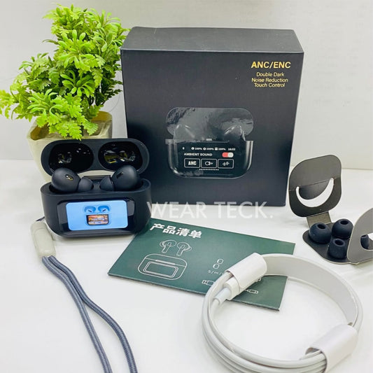 A9 Pro Wireless Earbuds with ANC/ENC Noise Reduction and Touch Controls