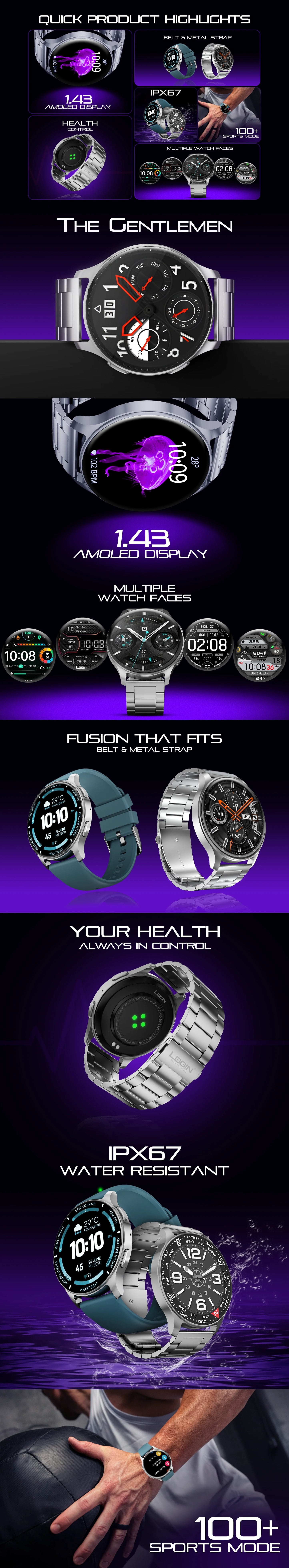 Login L-103 Gentlemen Smart Watch