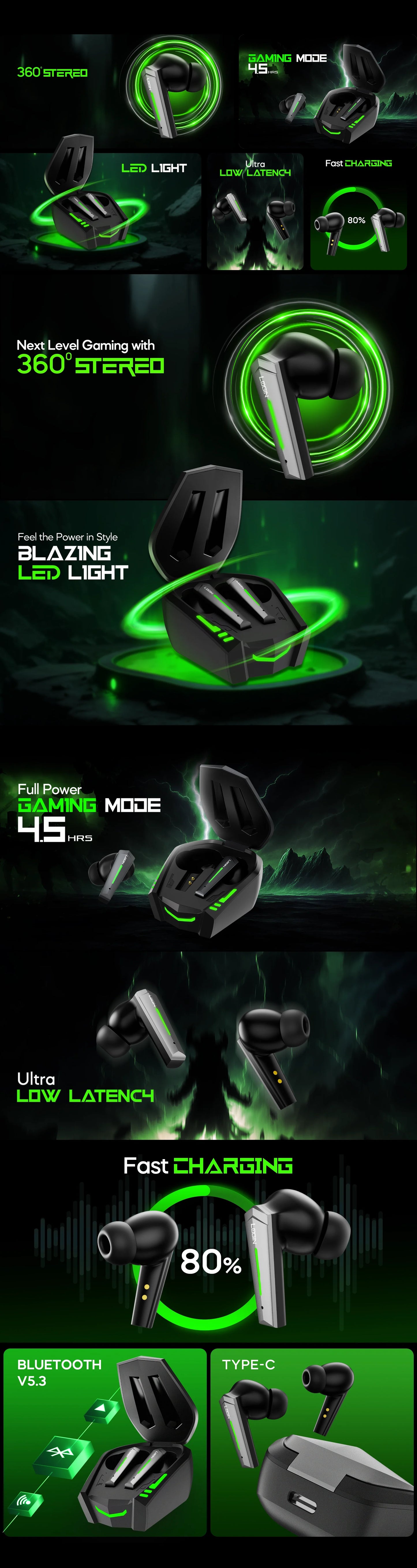 Login L-211 Gaming Earbuds