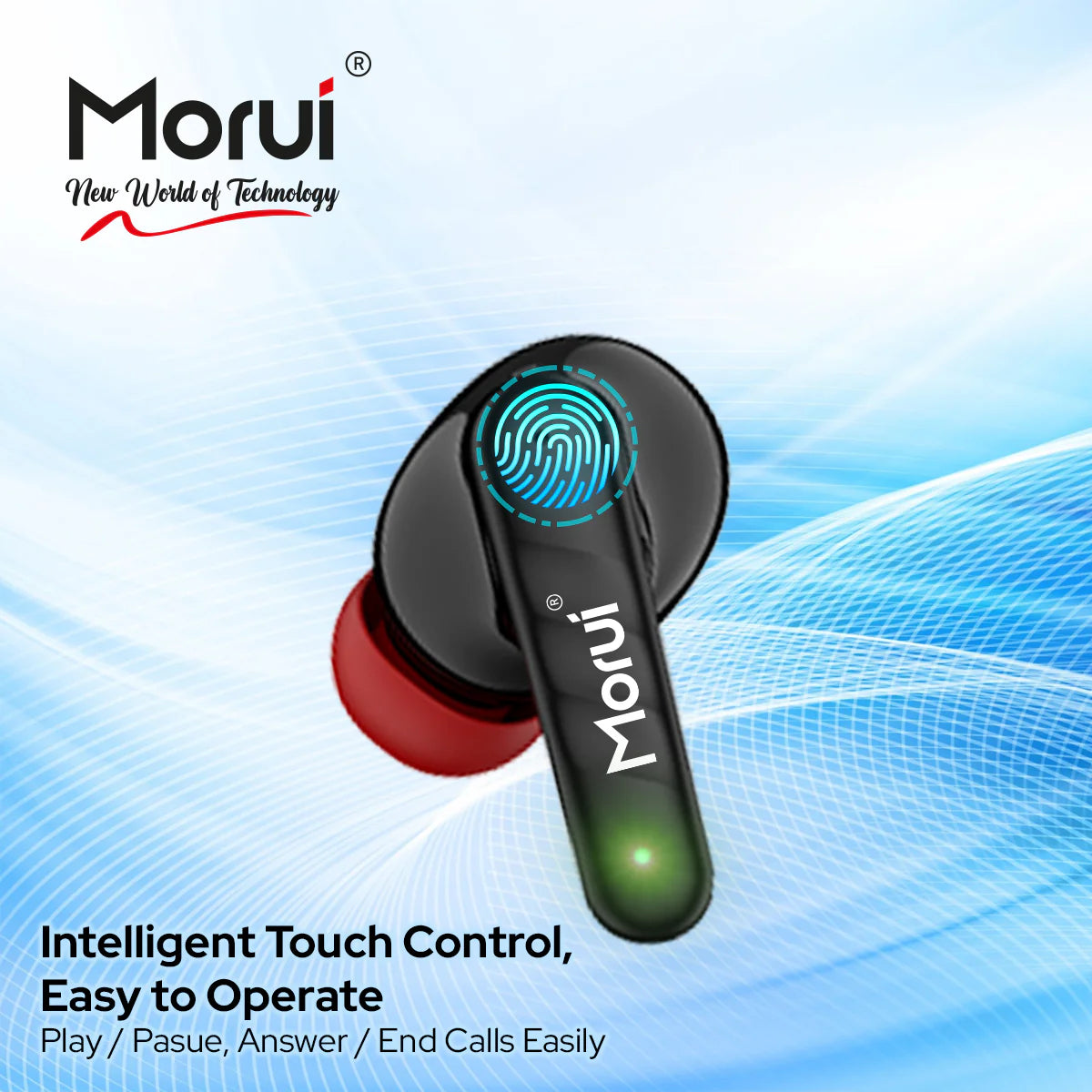 Morui MB-H3 Berlín Wireless Earbuds With ANC & ENC Dual Mic 5.3 Version