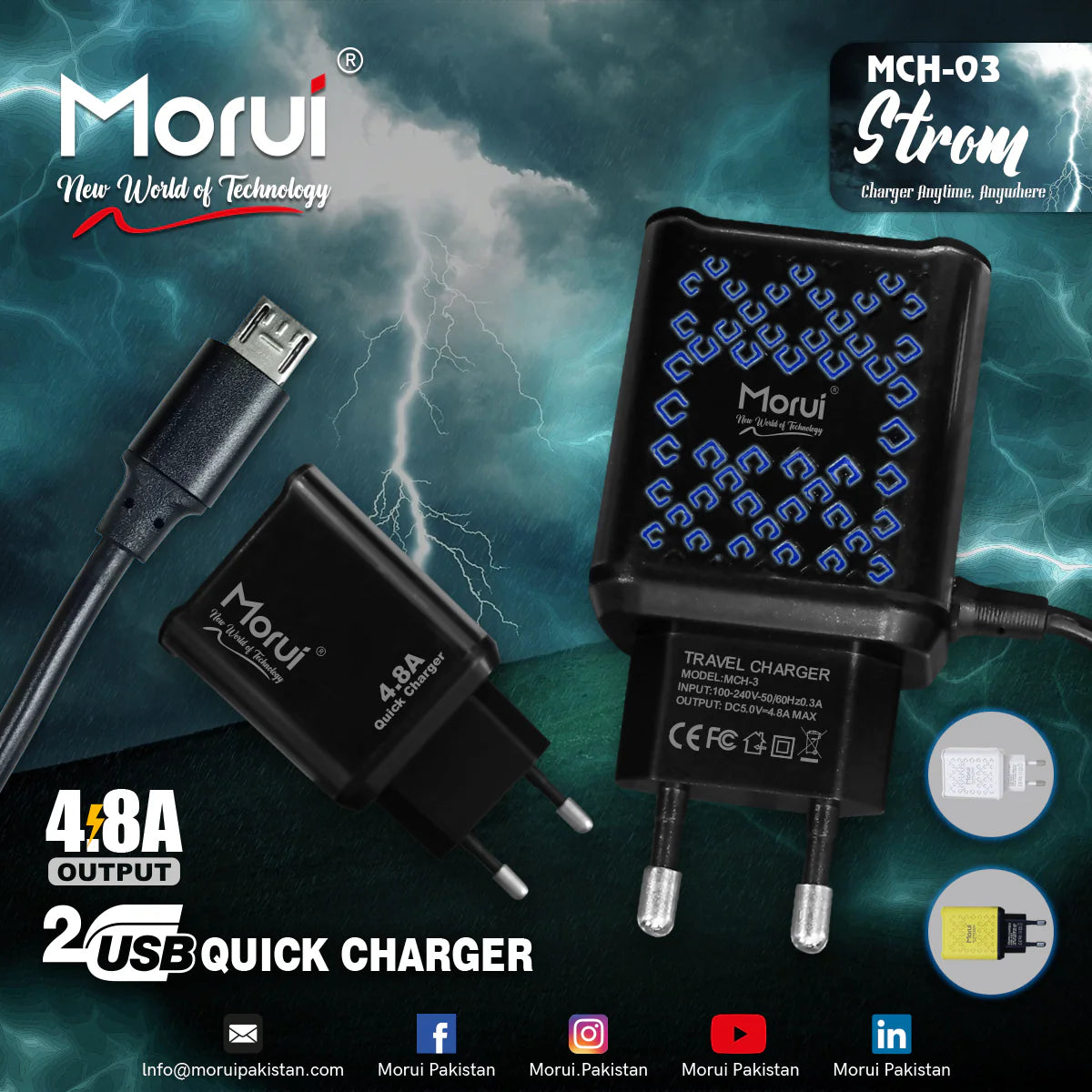 Morui MCH-03 STROM 2USB Quick Charger Sale