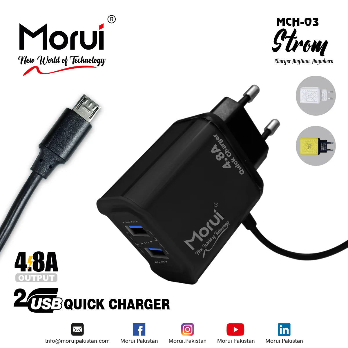 Morui MCH-03 STROM 2USB Quick Charger Sale