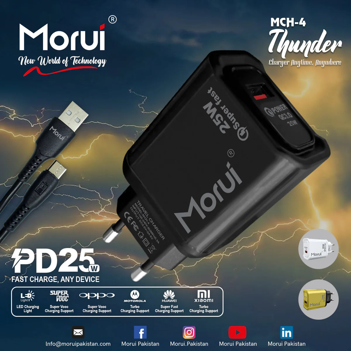 Morui MCH-4 Thunder PD25 Fast Charger Sale
