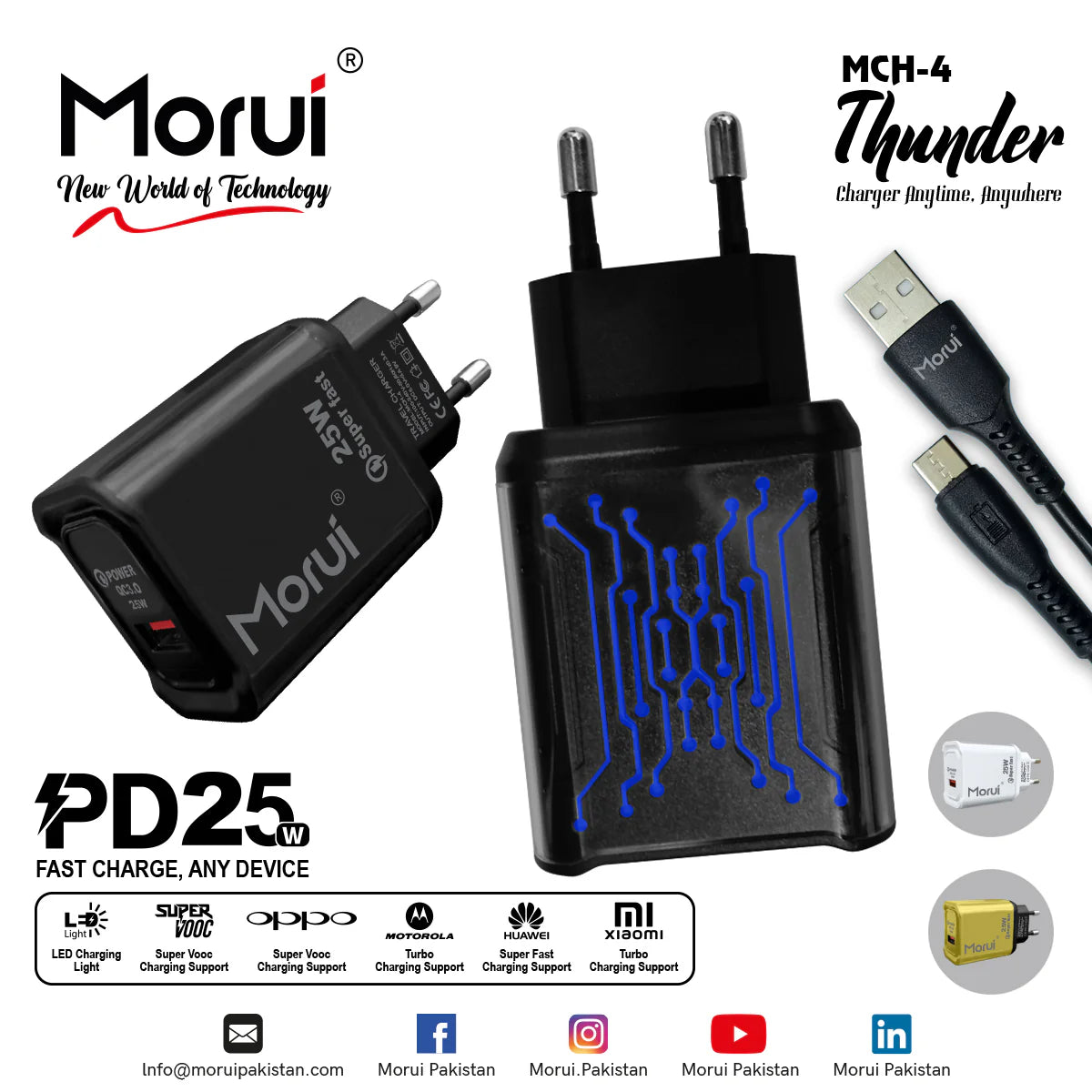 Morui MCH-4 Thunder PD25 Fast Charger Sale
