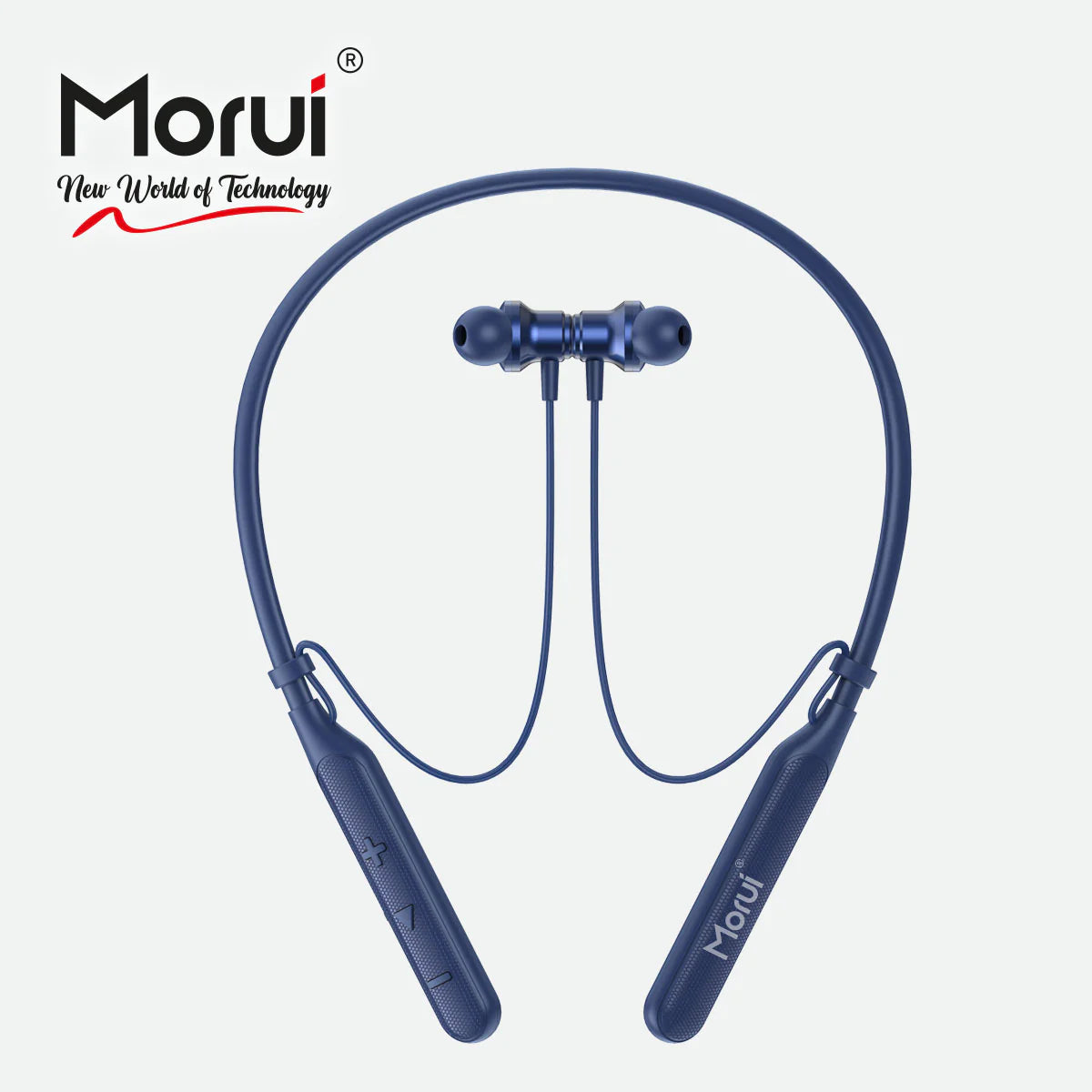 Morui ME06 Neckband Wireless Stereo Bluetooth 5.3 Headphones | Voice Changer Earbuds | Gaming Headset | 20 Hours Charging Backup