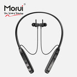 Morui ME07 Neckband Wireless Stereo Bluetooth 5.3 Headphones | Voice Changer Earbuds | Gaming Headset | 30 Hours Battery Backup With Magnet Touch ON & OFF Sale