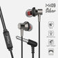 Morui MH09 Silver High-End Dynamic Wired In-Ear Earphones with Deep Bass, Built-in Microphone, and Comfortable Lightweight Design for Music, Gaming, and Calls