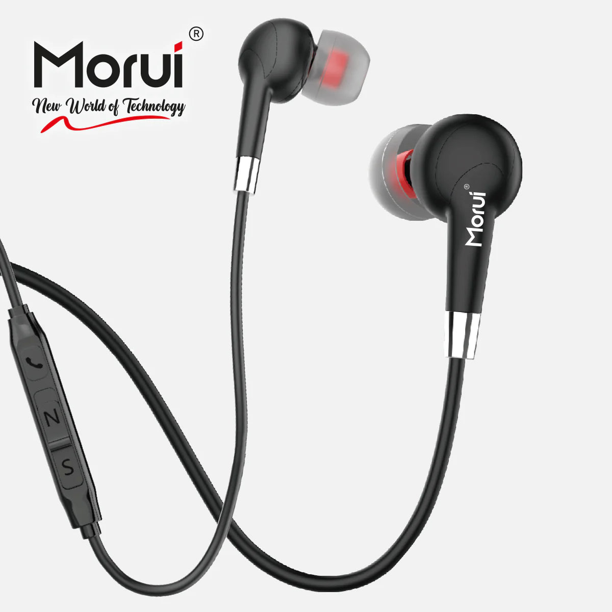 Morui MH10 Super Dynamic In-Ear Earphones with 3.5mm Plug, High-Definition Sound, and Multi-Function Remote Control