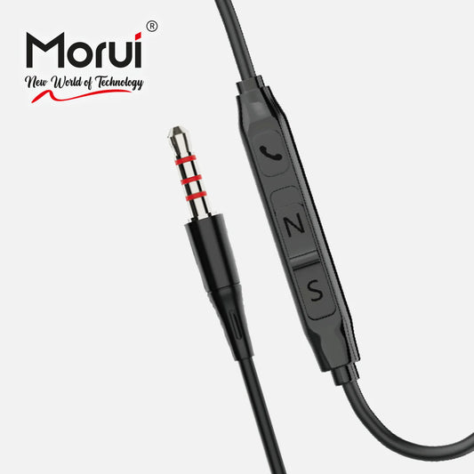 Morui MH10 Super Dynamic In-Ear Earphones with 3.5mm Plug, High-Definition Sound, and Multi-Function Remote Control