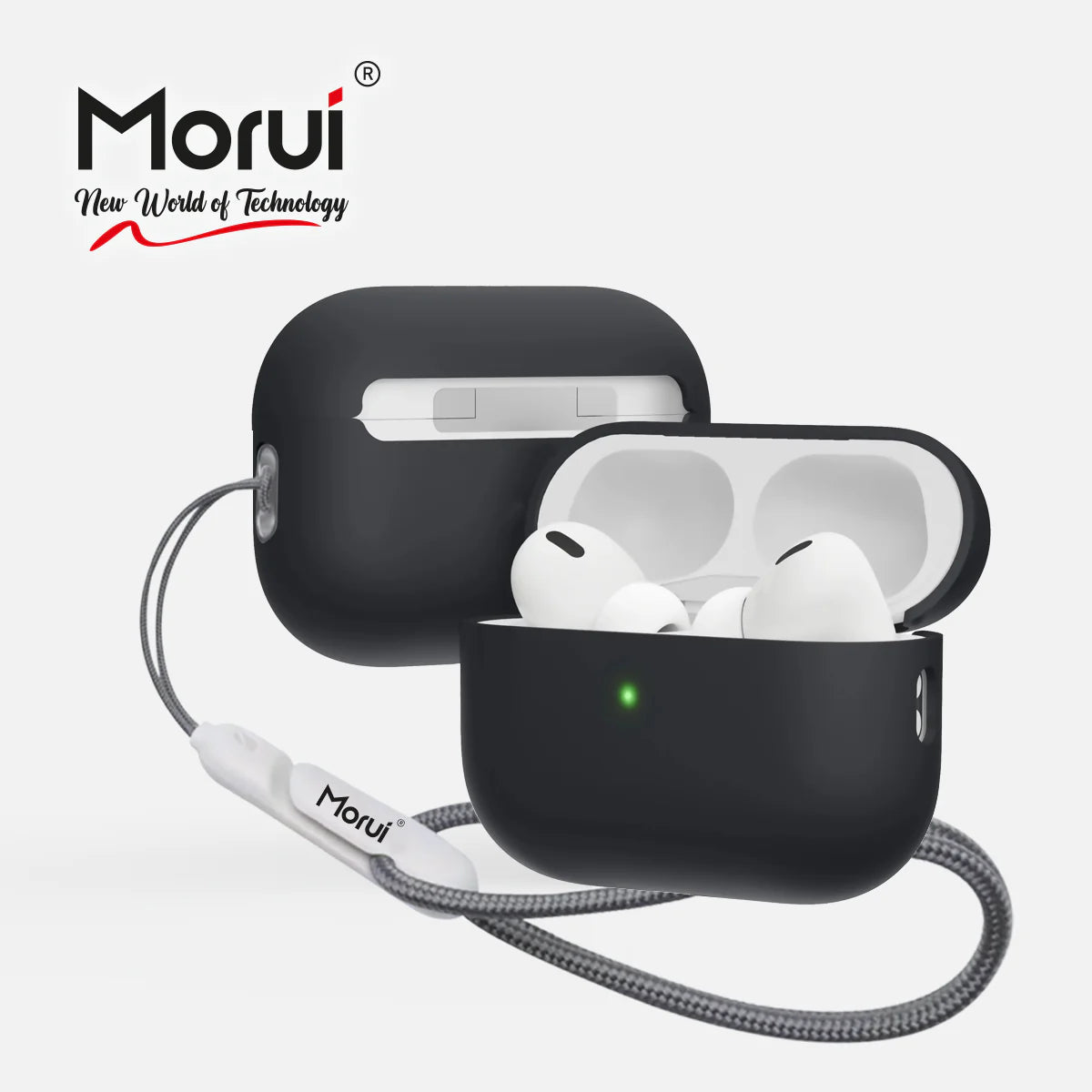 Morui MPODS PRO 2 Buzzer & ANC Wireless Earbud 5.3 BT Version 550 mAh Charging Box