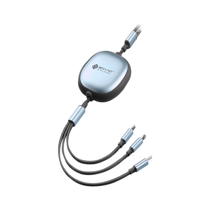 Sovo SC-118 5-in-1 100W Fast Charging Data Cable | Micro USB, Type-C & iOS