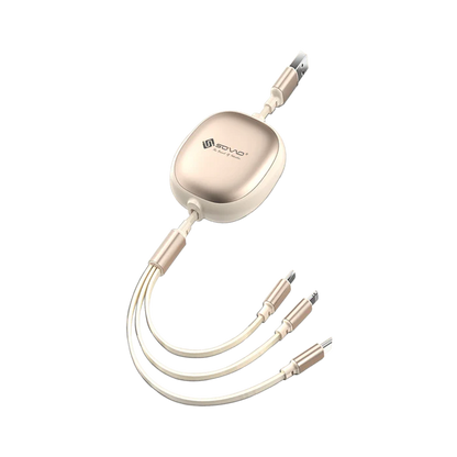 Sovo SC-118 5-in-1 100W Fast Charging Data Cable | Micro USB, Type-C & iOS