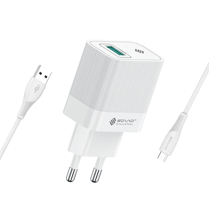 Sovo SG-202 12W Charger with Micro USB Cable | Fast & Safe Charging