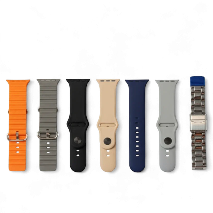 Series 10 MK-X30 Smart Watch (7+1 Bundle) – 7 Interchangeable Straps & Wireless Charger | Premium Smartwear