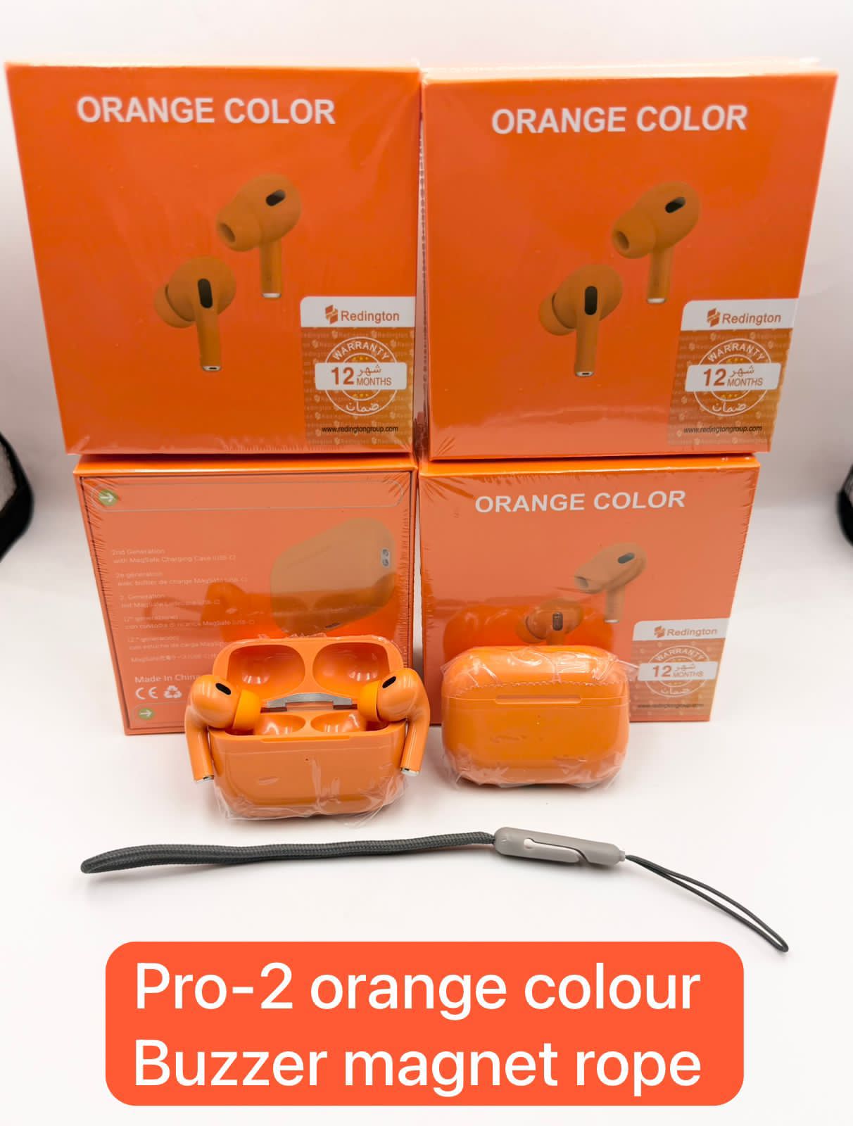 AirPods Pro 2 Premium Colors – Grey, Brown & Orange | Luxury Sound Earbuds