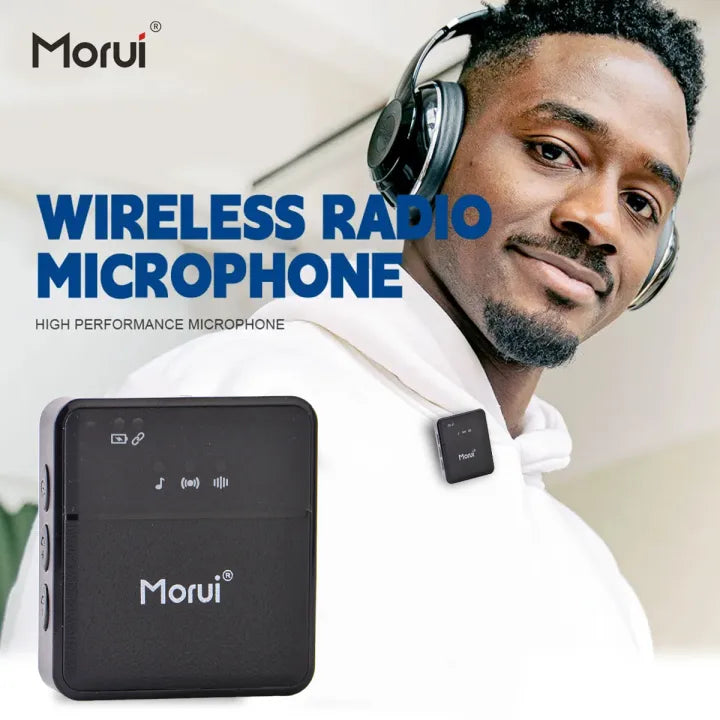 Morui GM-X8 4-in-1 Wireless Microphone with Noise Cancellation – Premium Audio for Content Creators and Speakers