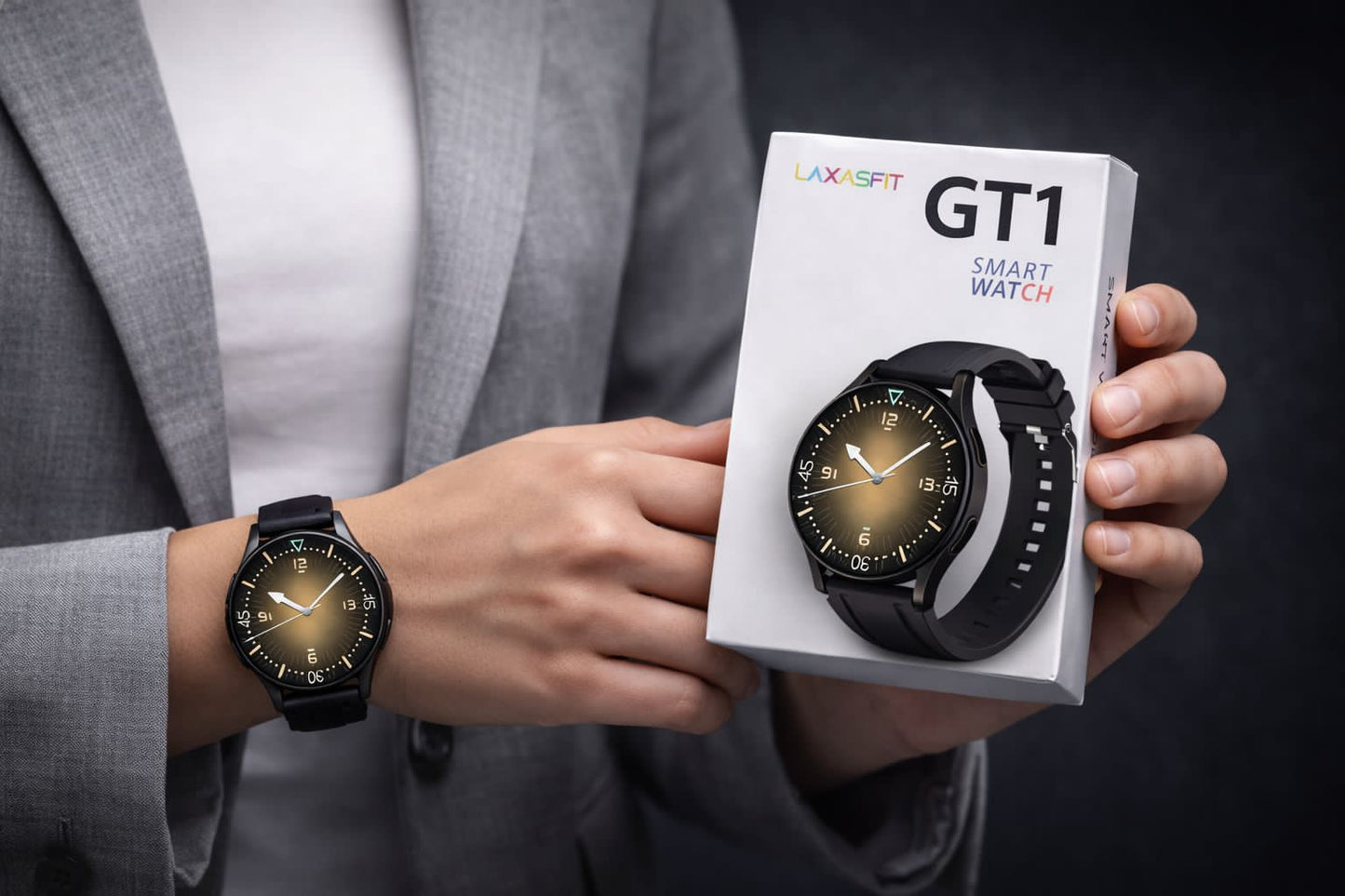 GT1 Smart Watch – Luxury Round Dial, Smart Features & Premium Design