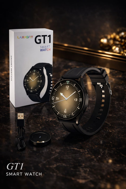 GT1 Smart Watch – Luxury Round Dial, Smart Features & Premium Design