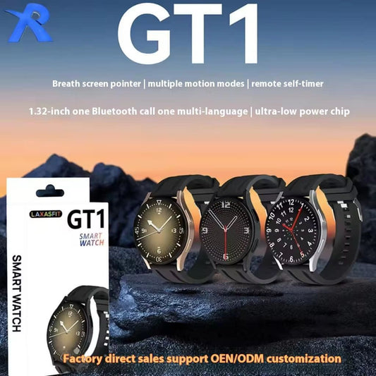 GT1 Smart Watch – Luxury Round Dial, Smart Features & Premium Design