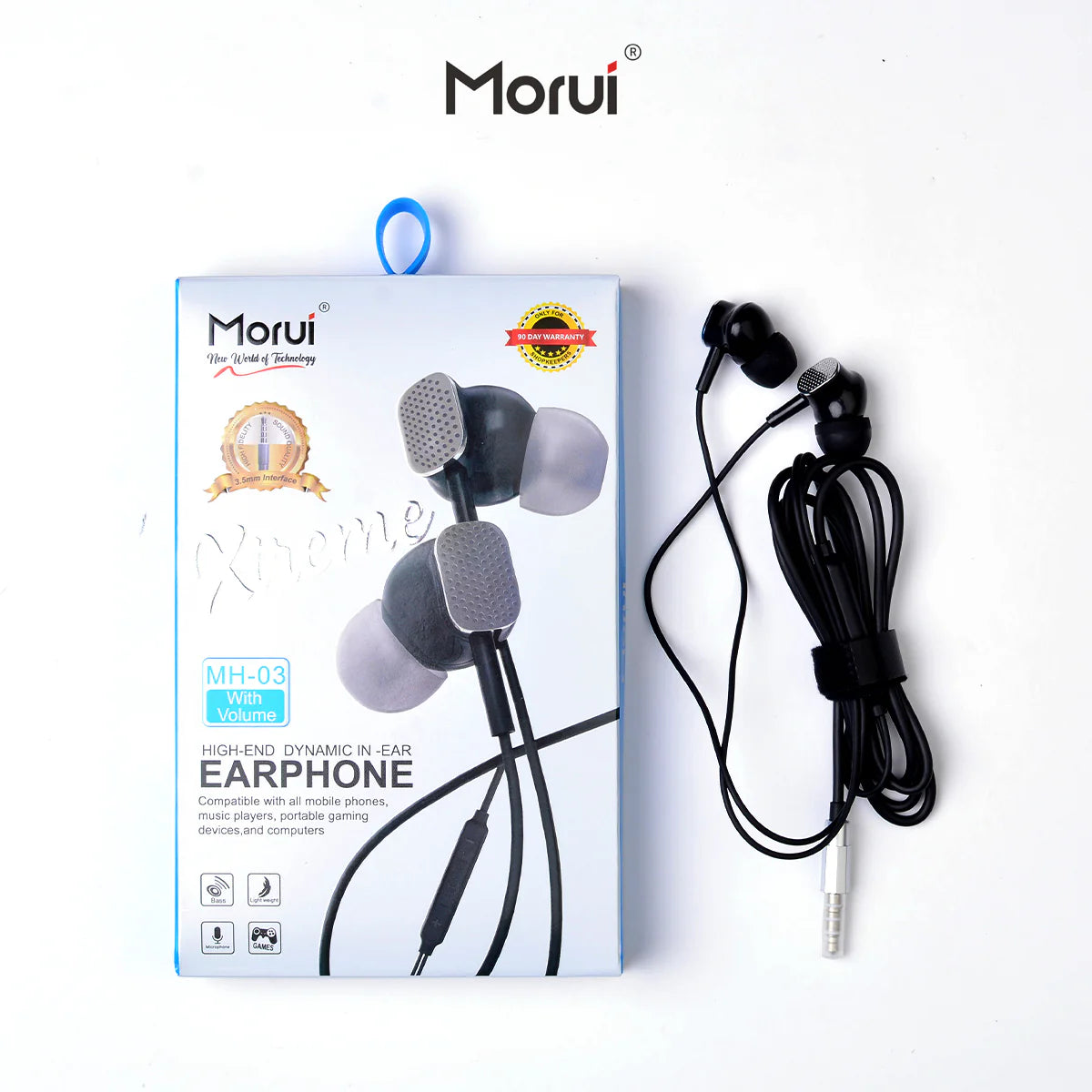 Morui MH03 Handfree Noise-Canceling Gaming Headset with Heavy Bass Stereo Sound Earbuds