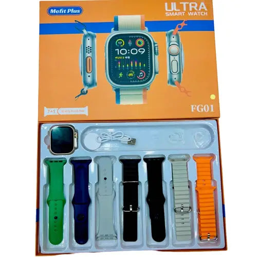 FG01 Ultra 7 in 1 Smart Watch – Premium HD Display, Bluetooth Calling & Advanced Fitness Tracking