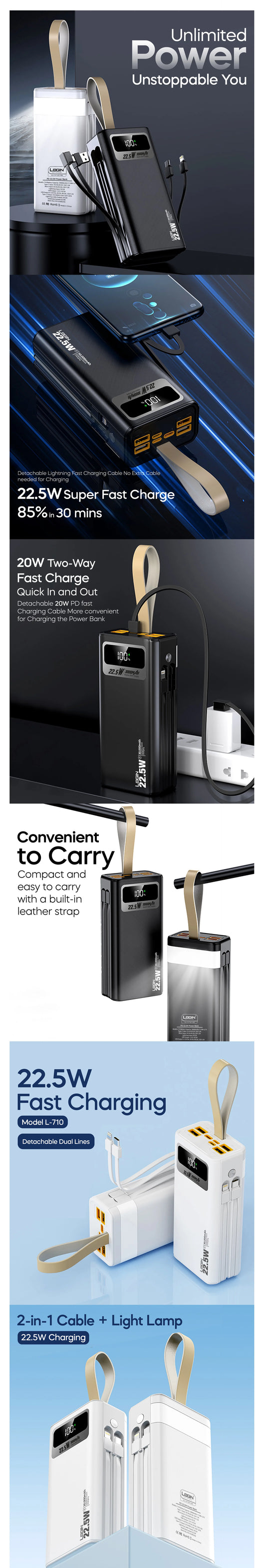 Login L-710 Power Bank | 30000 mAh