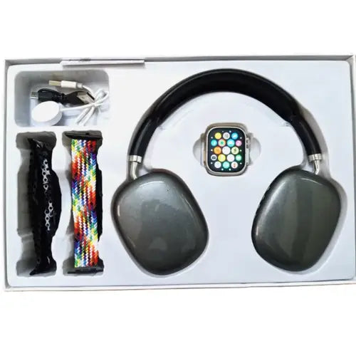 P9 Ultra 2 Smart Watch Combo With Headphones – Bluetooth Calling, Health Tracker & Wireless Audio